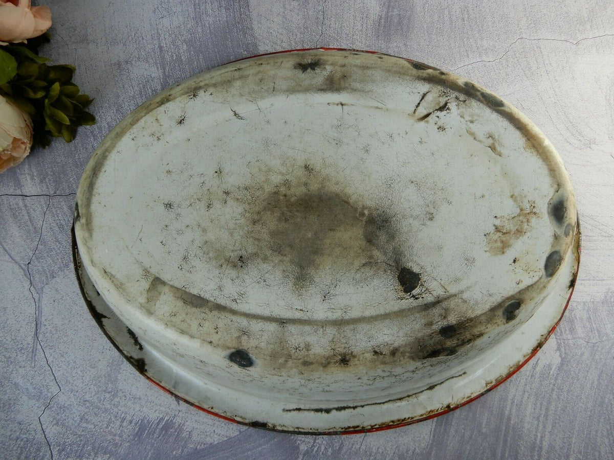 Enamelware Enamel Wash Basin Farmhouse Decor Flower Planter