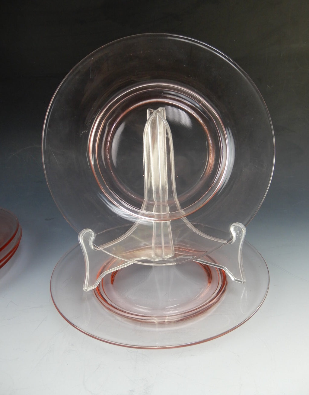 5 Tiffin-Franciscan Canterbury II Glass Pattern 8" Plates