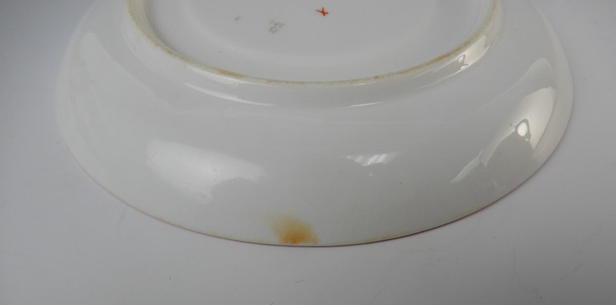 Antique Royal Worcester Floral Small English Cup and Saucer