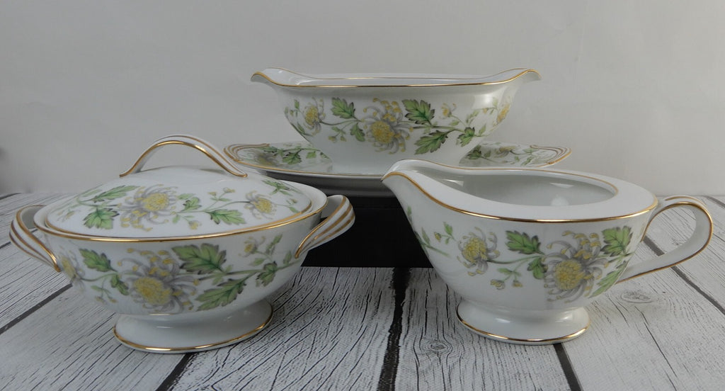 Servaware Set Noritake "Stanford 5220" Gravy Boat, Creamer and Sugar Bowl