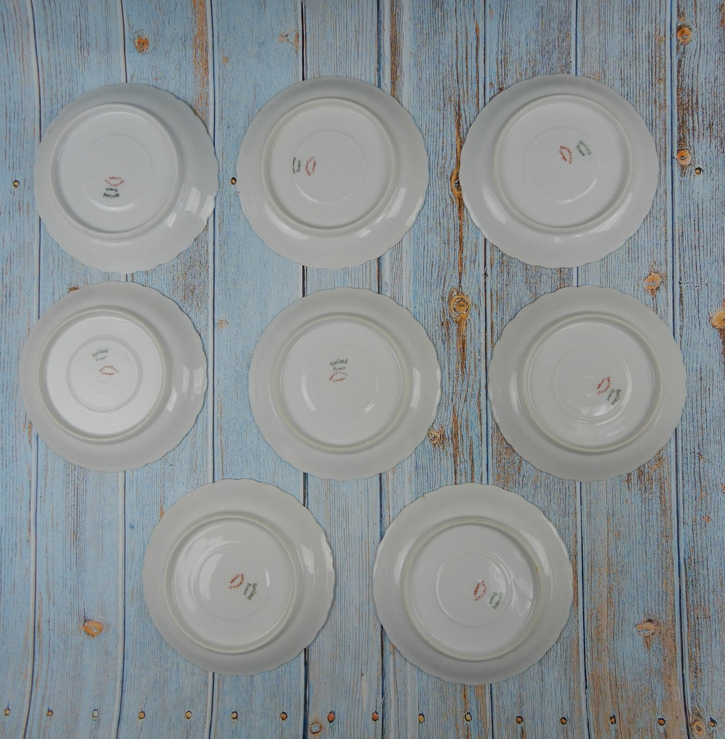 Lot of 8 Saucers  SCHLEIGER 74, Haviland & Co France Saucer 5-3/8"